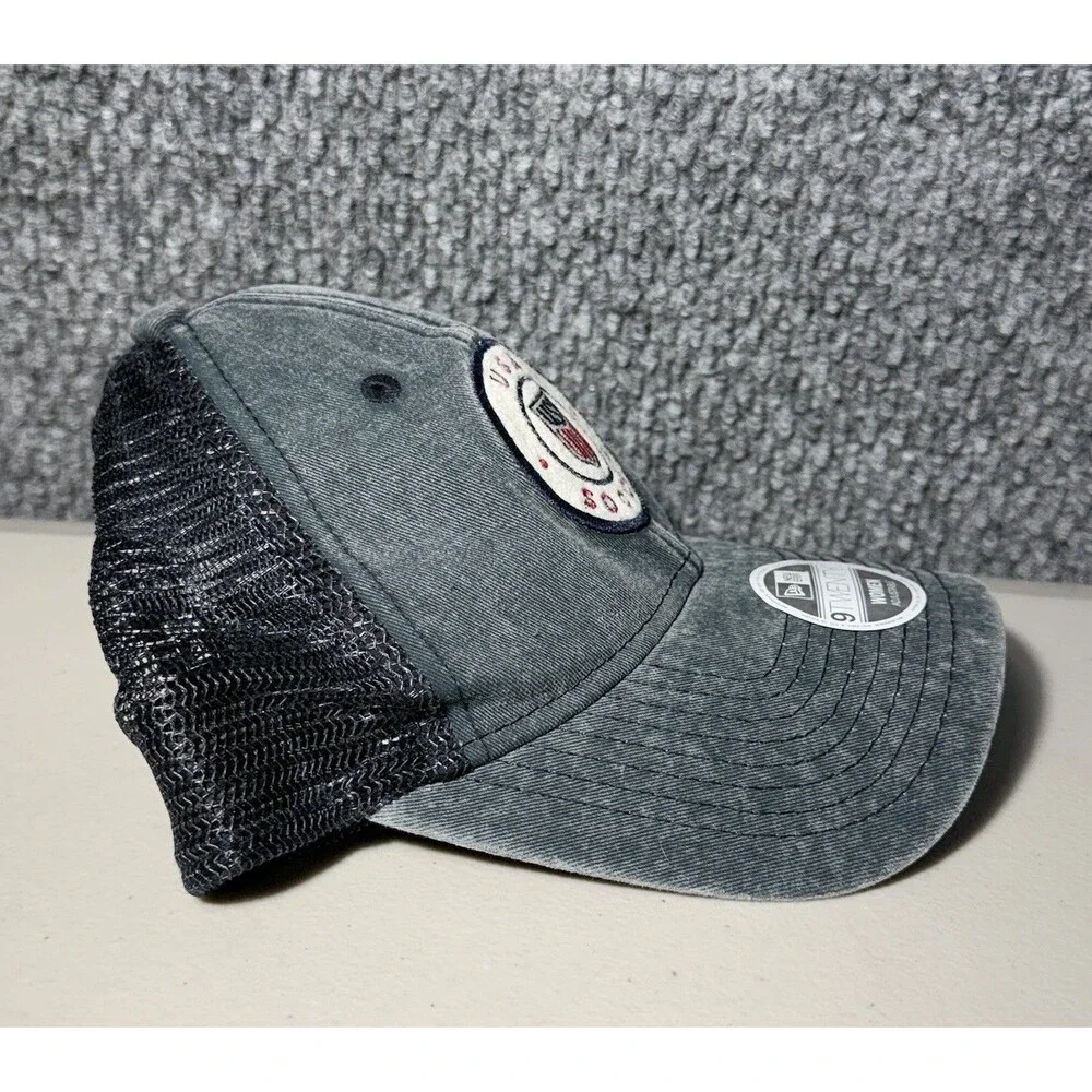 USA National Soccer Team Trucker Hat‎ New Era 9Twenty Gray Adjustable Women's